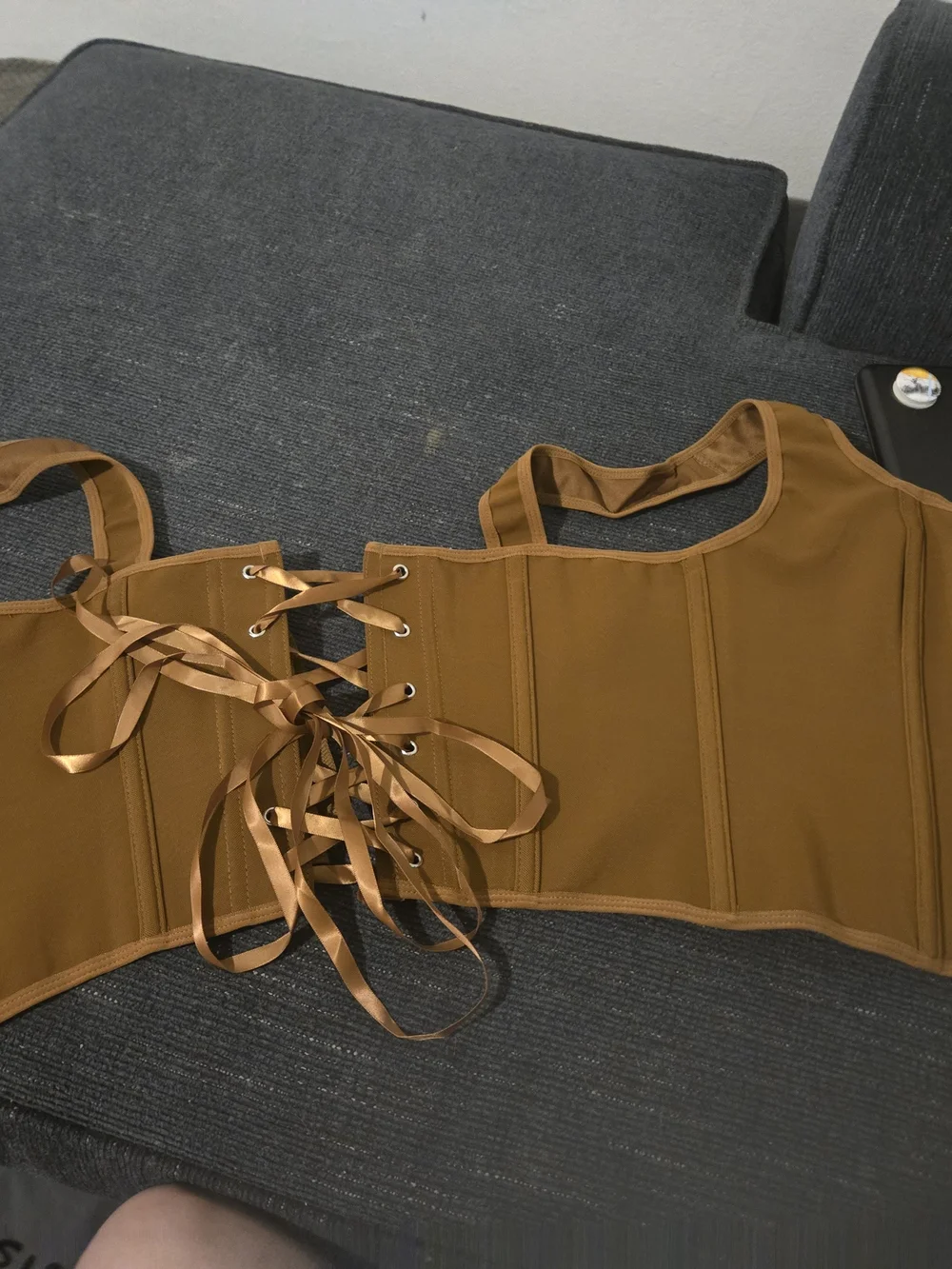 Source Unknown Structured Shapewear Tank in Caramel